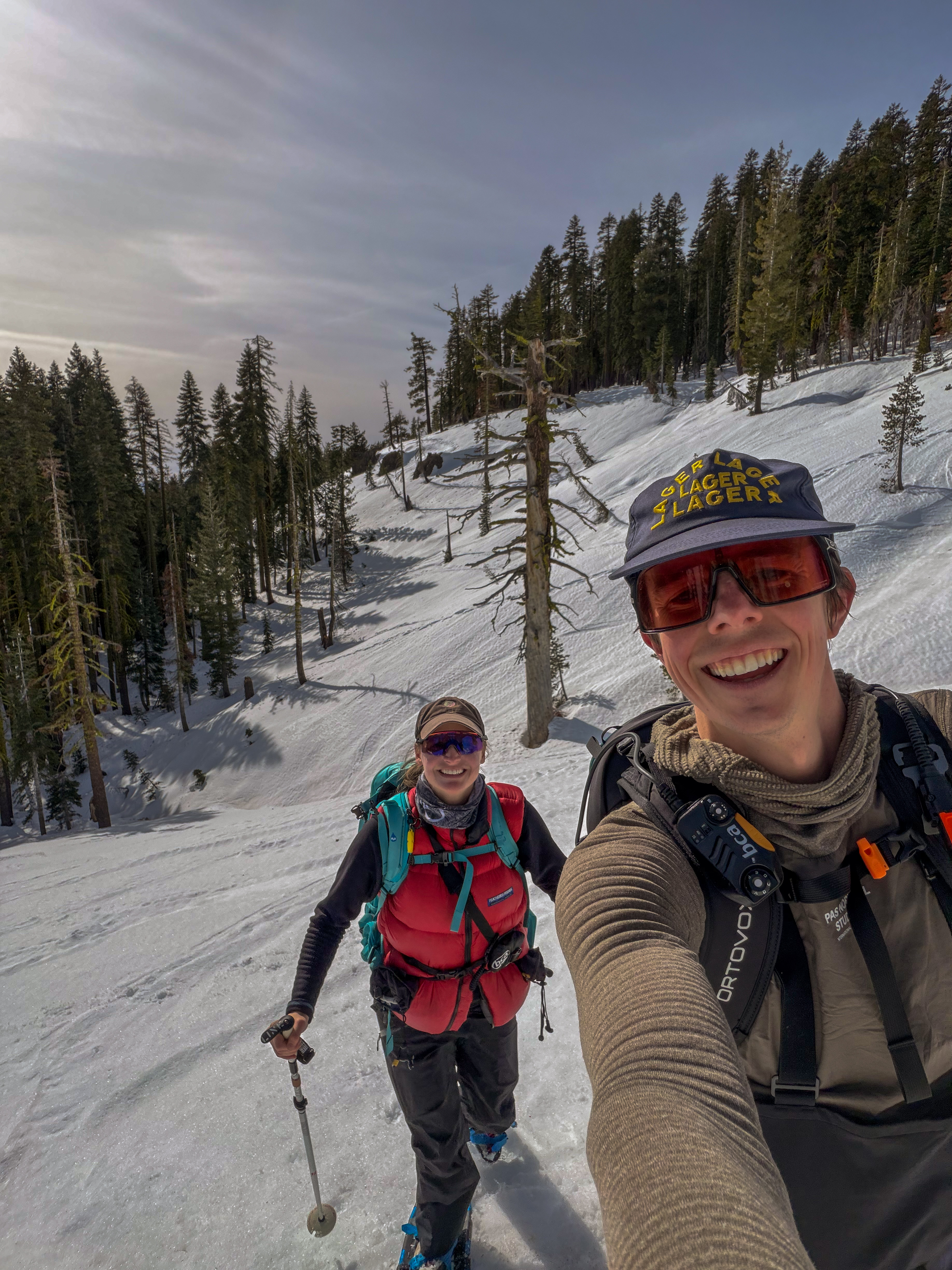 Ski touring with Em